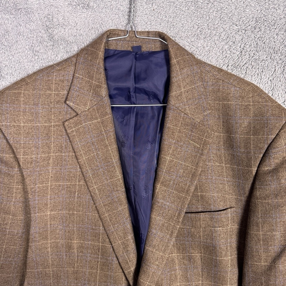 Jos A Bank Blazer Men's 42R Linen Wool BRR Comfort 1905 Sport Coat Windowpane